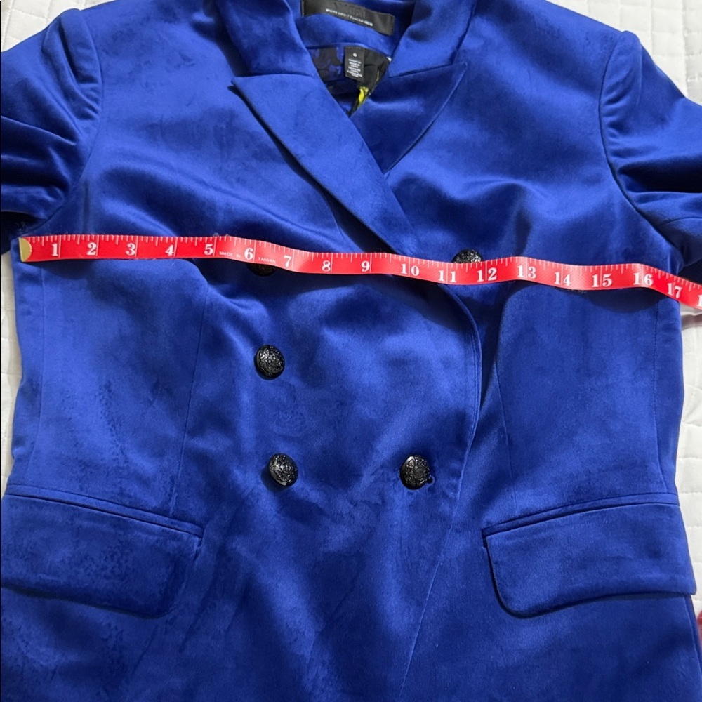 White House Black Market Royal Blue Blazer velvet - Picture 10 of 10